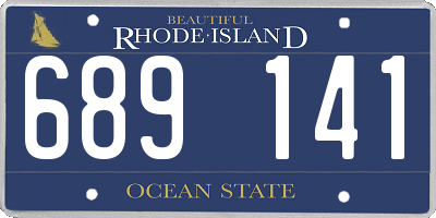 RI license plate 689141