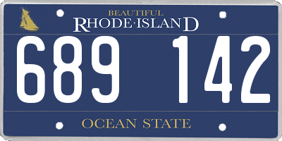 RI license plate 689142