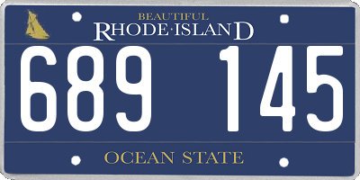 RI license plate 689145