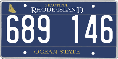 RI license plate 689146