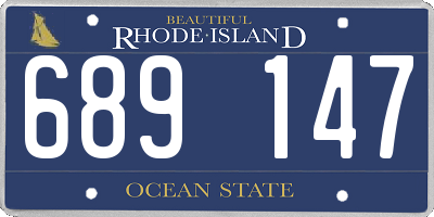 RI license plate 689147