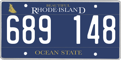 RI license plate 689148