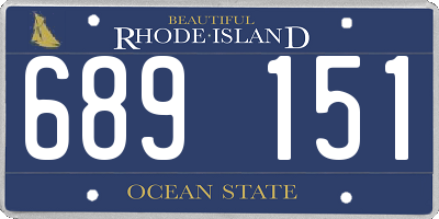 RI license plate 689151