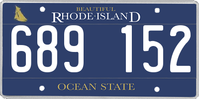 RI license plate 689152