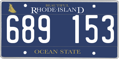 RI license plate 689153
