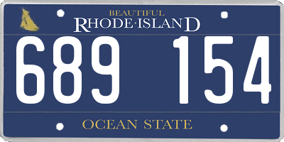 RI license plate 689154
