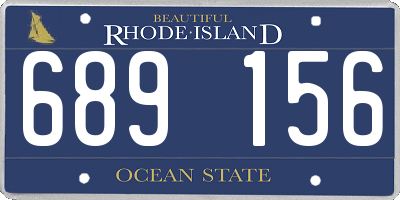 RI license plate 689156