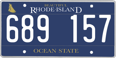 RI license plate 689157