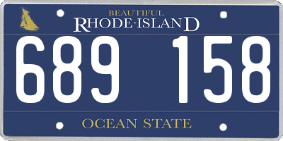 RI license plate 689158