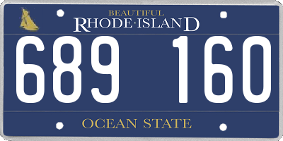 RI license plate 689160