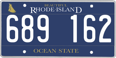RI license plate 689162