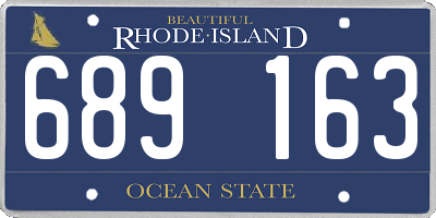 RI license plate 689163
