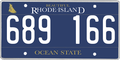 RI license plate 689166