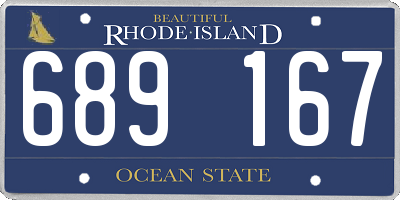 RI license plate 689167