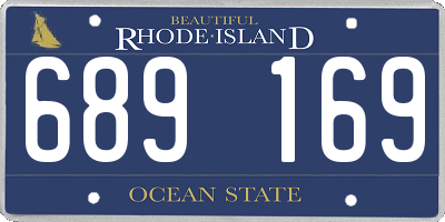 RI license plate 689169