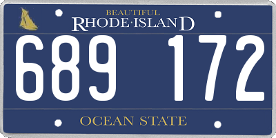 RI license plate 689172