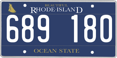 RI license plate 689180