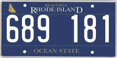 RI license plate 689181