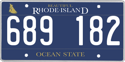 RI license plate 689182