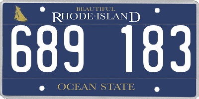 RI license plate 689183