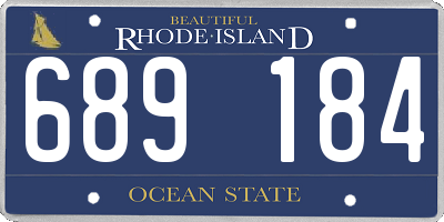 RI license plate 689184