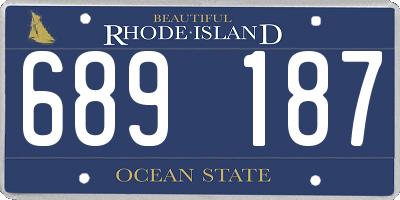 RI license plate 689187