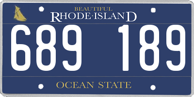 RI license plate 689189