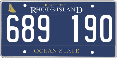 RI license plate 689190