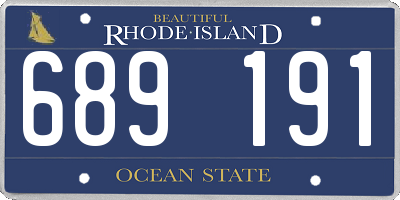 RI license plate 689191