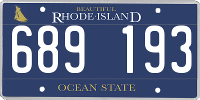 RI license plate 689193