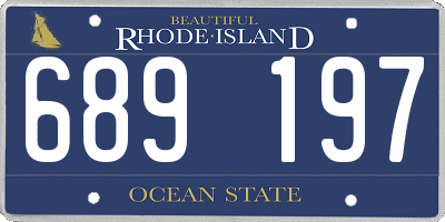 RI license plate 689197