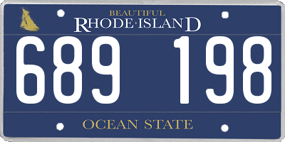 RI license plate 689198