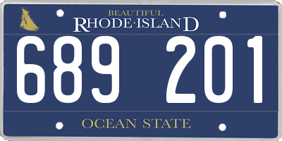 RI license plate 689201