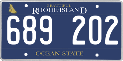 RI license plate 689202