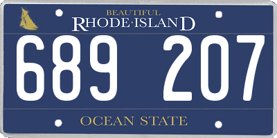RI license plate 689207