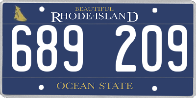 RI license plate 689209