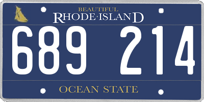 RI license plate 689214