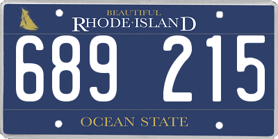 RI license plate 689215