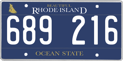 RI license plate 689216