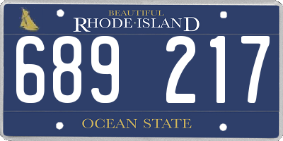 RI license plate 689217