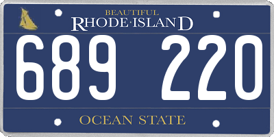 RI license plate 689220