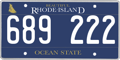 RI license plate 689222