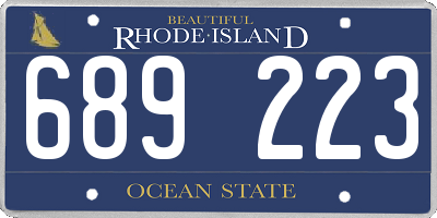 RI license plate 689223