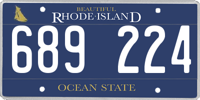 RI license plate 689224