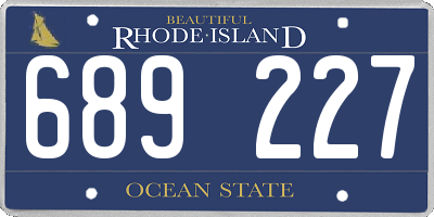 RI license plate 689227