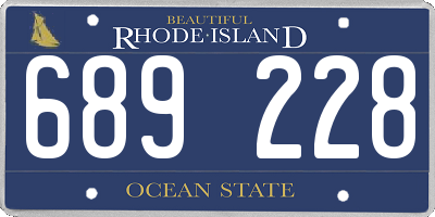 RI license plate 689228