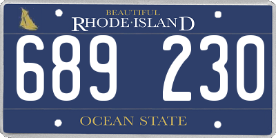 RI license plate 689230