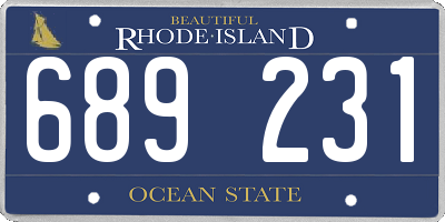 RI license plate 689231