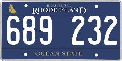 RI license plate 689232