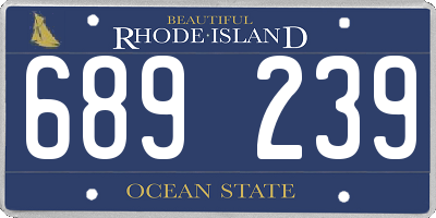 RI license plate 689239